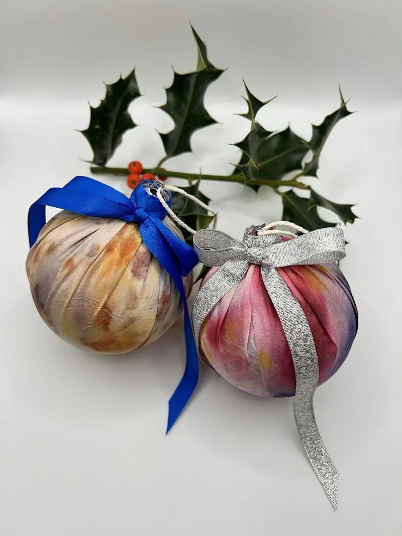 Botanical Christmas Baubles with Three Storey Design