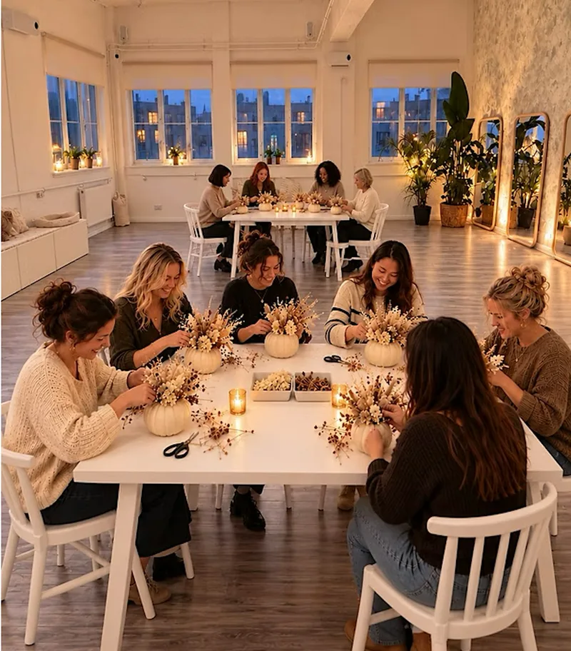 Pumpkin Floral Crafts & Movie Showing