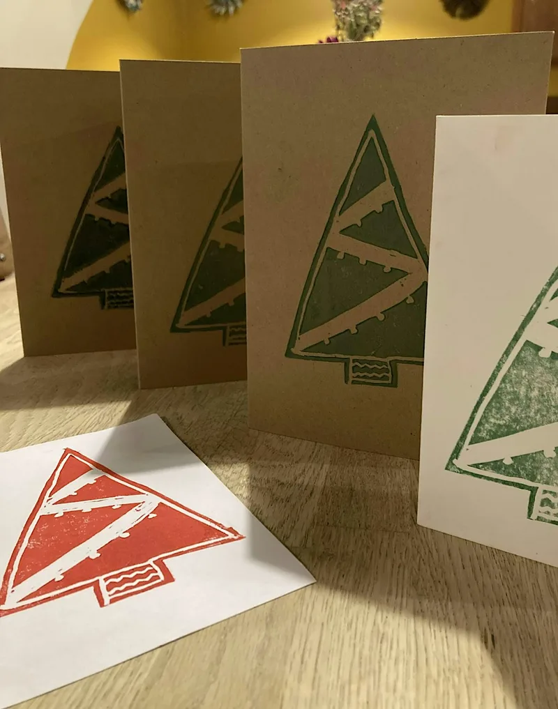 Christmas Lino Printing at Spirals