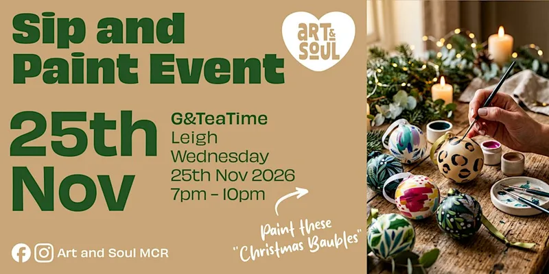 Sip and Paint Event at G&TeaTime, Leigh