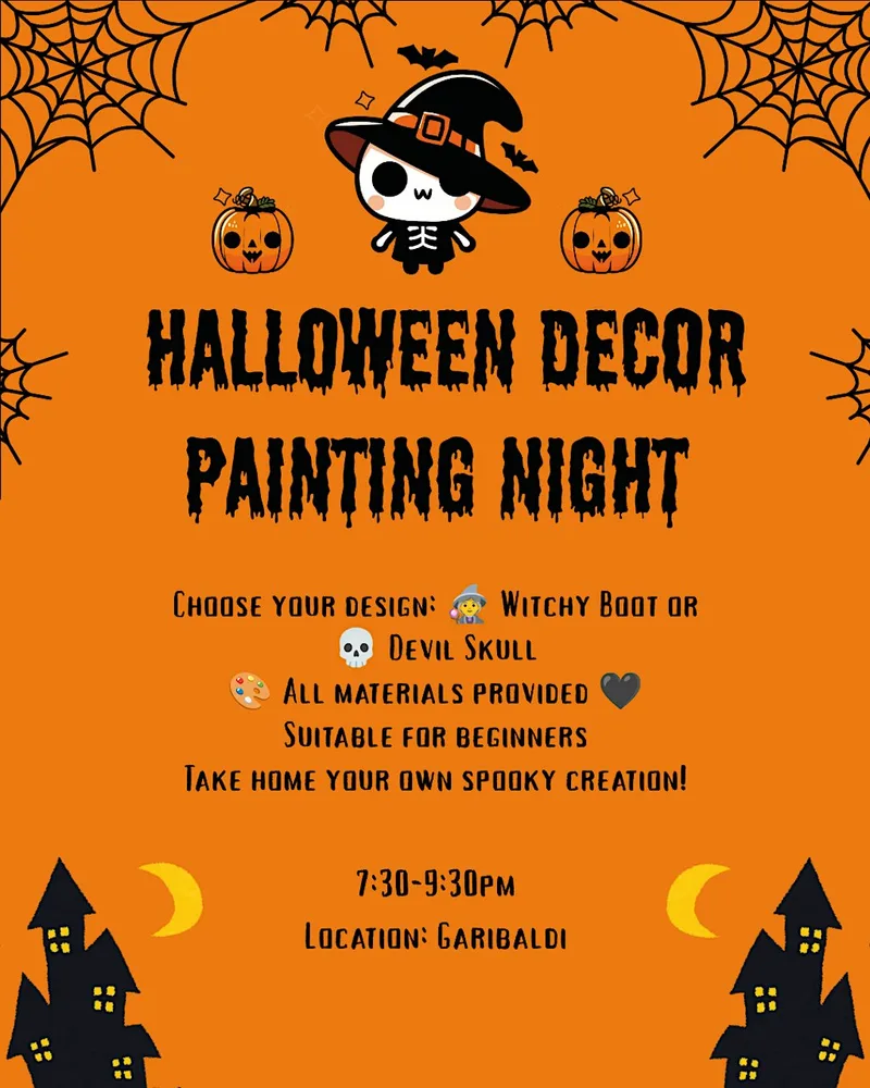 Halloween Decor Painting Night