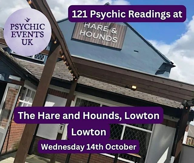 PSYCHIC READINGS NIGHT Wednesday 14th October, The Hare and Hound