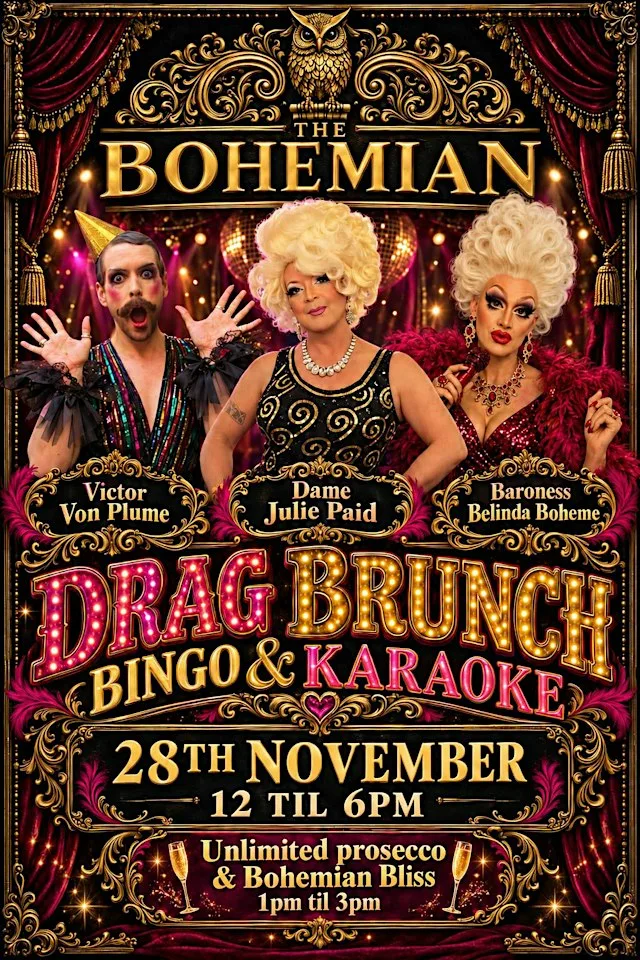 Drag Brunch With Julie Paid, Victor Von Plume and Baroness Boheme