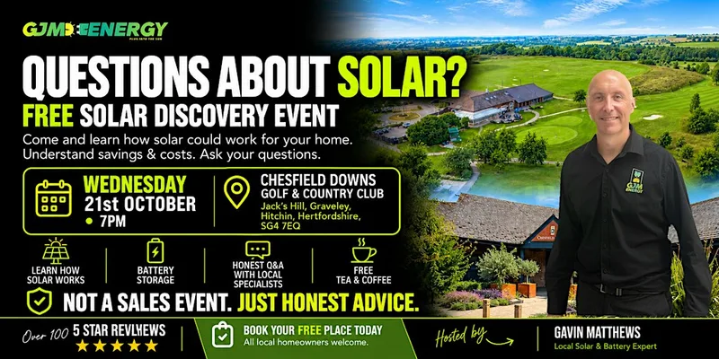 FREE Solar Discovery Evening - Chesfield Downs Golf & Country Club