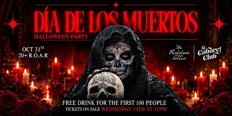 Día de los Muertos, Halloween Party - Le Caberet & Hidden Attic 31.10.26
