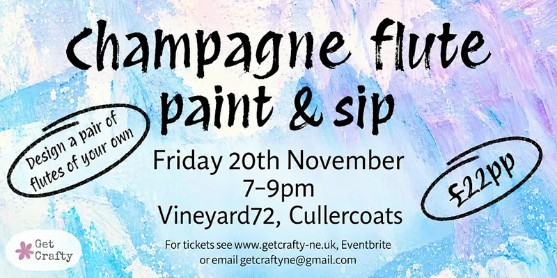 Champagne flute Paint & Sip