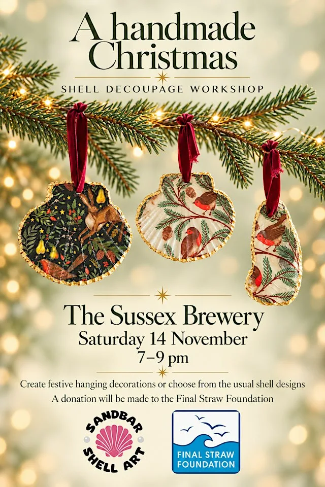 A handmade Christmas - shell dècoupage