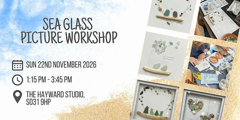 Sea glass pictures workshop with Han-made Coastal Art