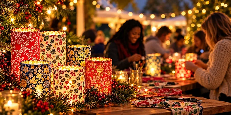 Christmas Fabric Lantern Workshop - Easy, Fun and Festive