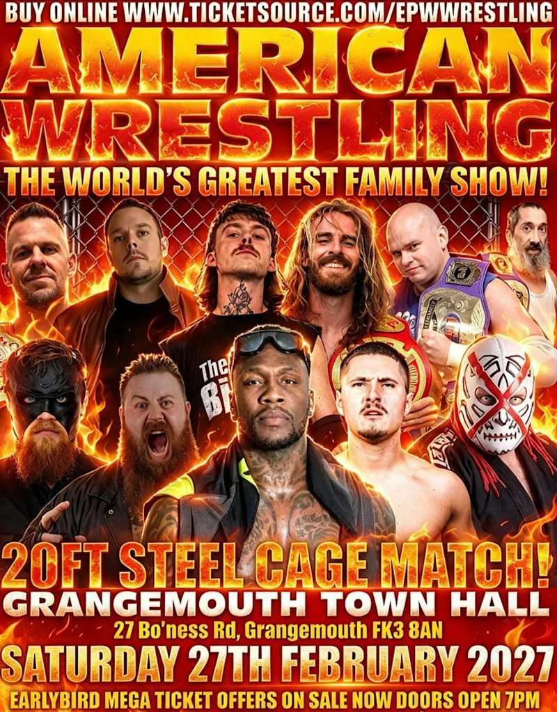 AMERICAN WRESTLING EPW GRANGEMOUTH 20 FT STEEL CAGE