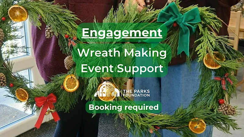 Engagement: Wreaths - Young Adult Ranger Experience at Kingfisher Barn