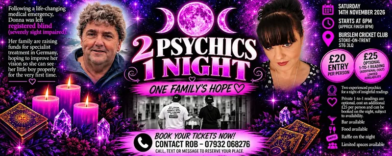 2 Psychics 1 Night - Fundraiser