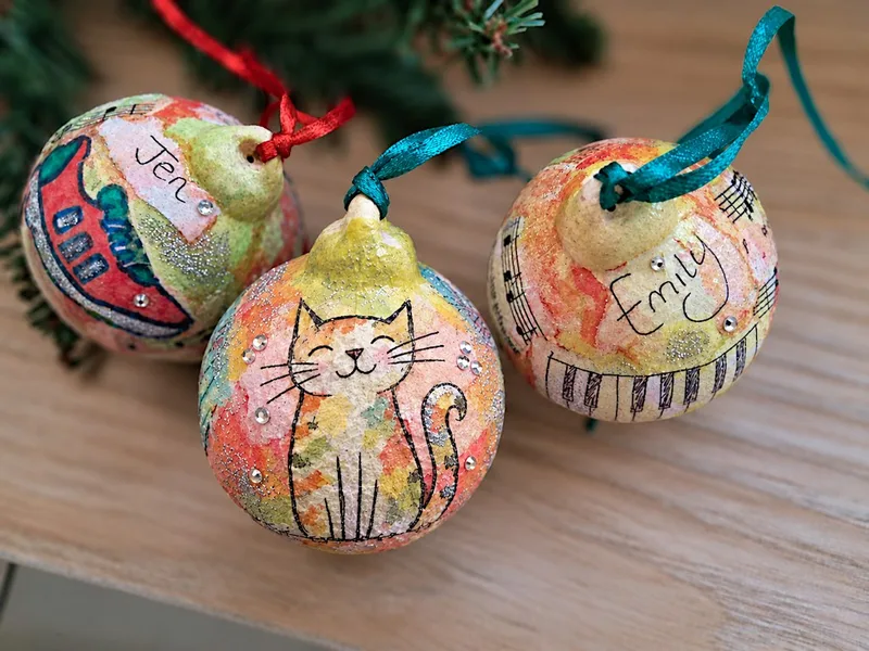 Personalised Collage Baubles