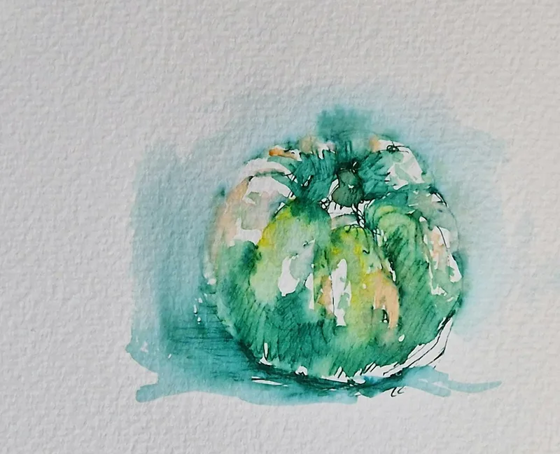 Watercolour: Pumpkin Painting