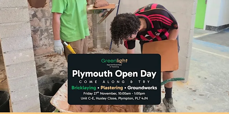 November Greenlight Plymouth Apprenticeship Construction Open Day