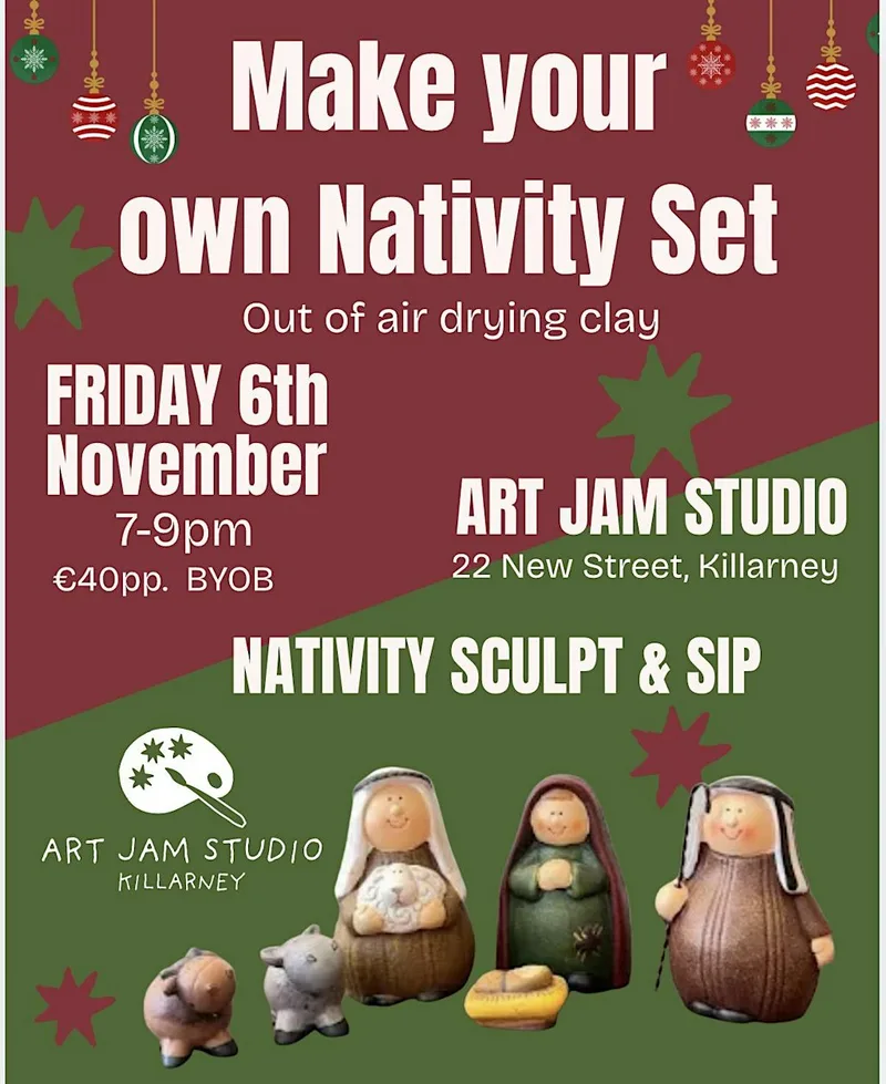 NATIVITY SCULPT & SIP - Create your own clay holiday keepsake!