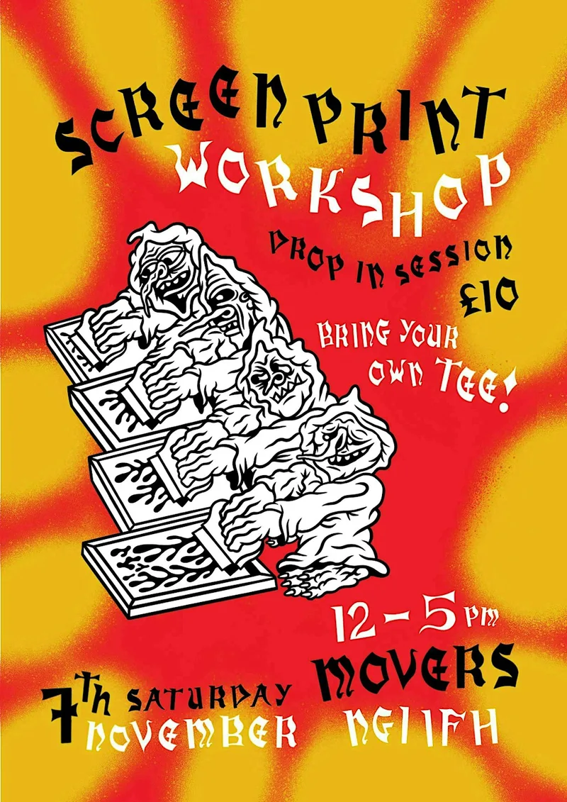 Screen Print Workshop with Misery Guts