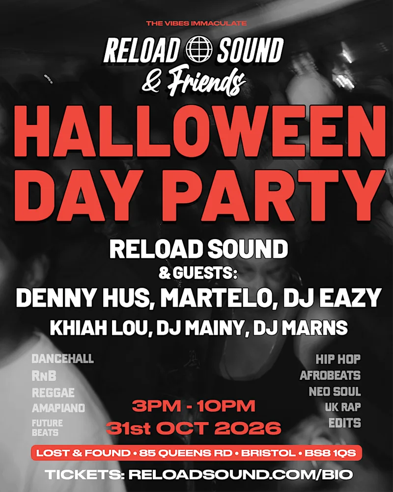Reload Sound & Friends Halloween Day Party with Denny Hus, Martelo, DJ Eazy