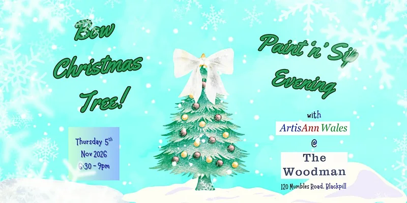 Bow Christmas Tree! Paint and Sip Evening