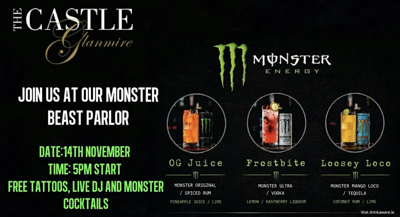 Monster Energy Beast Parlour at The Castle Glanmire