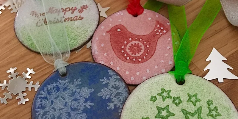 Enamelled Christmas Decorations