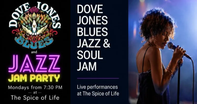 DOVE JONES CONNECTION BLUES & JAZZ JAM PARTY at The Spice of Life Soho