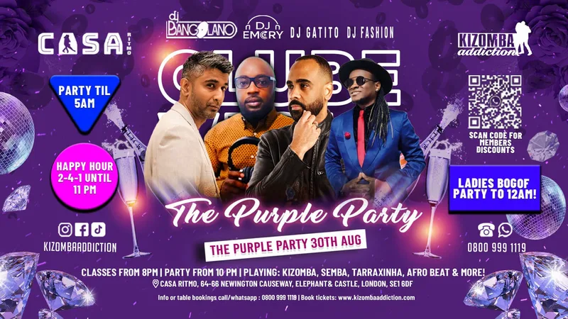Vício — The Purple Party | Saturday 15 August | Until 5AM