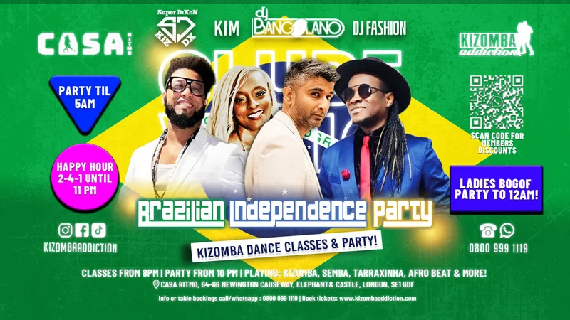 Vício — Brazilian Independence Day Edition | Kizomba Classes & Party Until 5AM